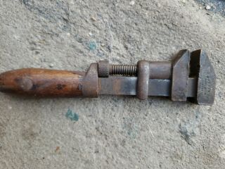 Rare Antique Adjustable Monkey Wrench • Vintage Coes 1880 Mechanic Old Tools Usa