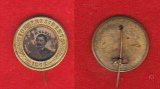1864 George Mcclellan Ferrotype Campaign Badge Pinback