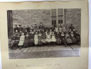 Antique Cabinet Card Photo African American Children Class Photo 1889