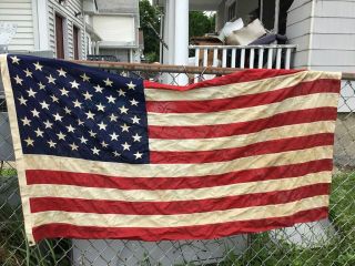 Vintage 100 Cotton Valley Forge 50 Star American Flag 3 X 5 Feet