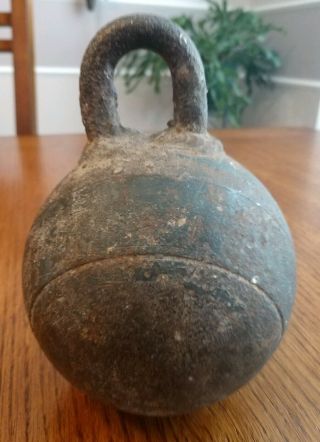 Antique Cast Iron Ball And Chain Prison Prisoner Restraint Weight Ball Only
