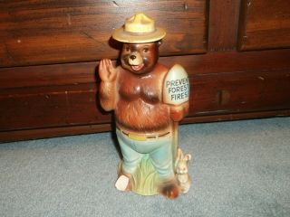 Rare Vitg Early Smokey The Bear Prevent Forest Fires Childs Porcelain Bank A - 478
