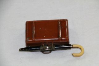 Rare Antique Novelty Travelling Inkwell Dip Pen Suitcase,  Conway,  Usa.
