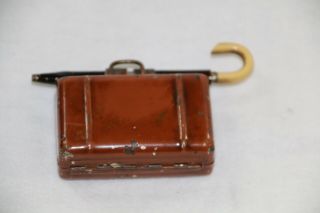 Rare Antique Novelty travelling inkwell Dip Pen suitcase,  Conway,  USA. 3