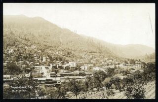 1920s Dunsmuir California Real Photo Postcard View Of City Ca