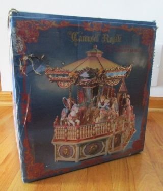 Enesco Small World Of Music Carousel Royale Animated Lighted Cassette W/ Box