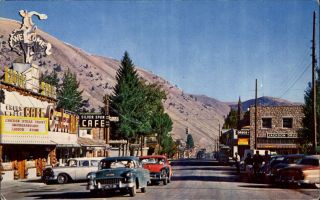 Jackson Wyoming Cowboy Bar Silver Spur Cafe 1950s Cars Drug Store