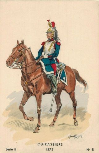 Military Postcard Cuirassiers 1872 Maurice Toussaint 02.  06