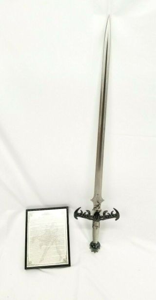 United Cutlery Kit Rae Cinthorc Sword Of Justice Kr0012 W/ Wall Mount & Document