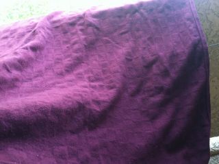 PENDLETON USA Virgin Wool Blanket Throw Stadium Picnic 41x63 Warm Burgundy Plum 4