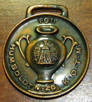 1911 Knights Of The Maccabees Humboldt Tent Chicago Watch Fob