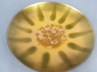Vintage Bovano Of Chesire Enamel On Copper 9 " Plate Dish For Intl Art Gallery