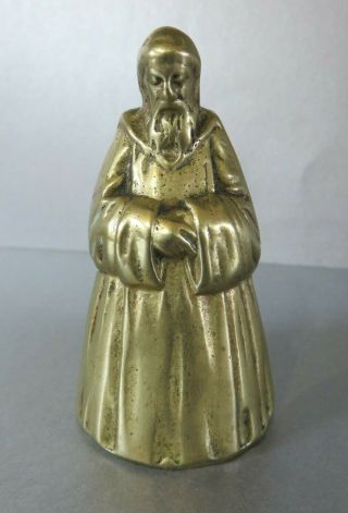 Antique Brass Bell Of A Religious Man Monk - Lady Bell
