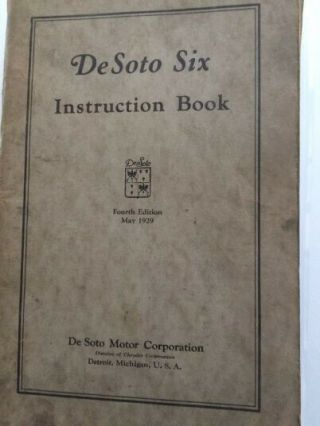 Vintage Automobile Owners Manuals  - For 1929,  1932 1935 Desoto,  1929 Nash