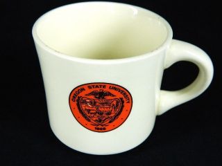 Vintage Oregon State University Beavers Ivory Coffee Mug Made In Usa