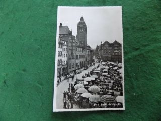 Postcard Europe Switzerland: Basel Marktplatz B&w Schmitt