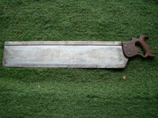 Antique H Disston & Sons Miter / Back Saw 33  Made For Stanley "