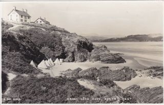 Borth - Y - Gest,  Careg Goch Cove With Tents - Real Photo By Hutton
