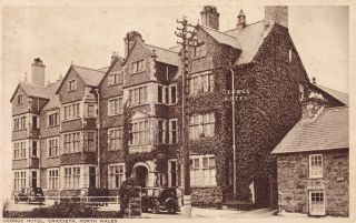 Criccieth - George Hotel,  Old Car By Photochrom