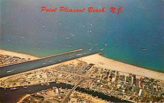 Jersey Postcard: Aerial View Of Point Pleasant Beach,  Nj