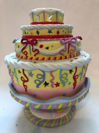 Partylite Ceramic Celebration Birthday Cake Candle Present Cupcake Wedding