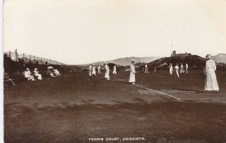 Criccieth - Tennis Court,  Ladies Playing By Hughes