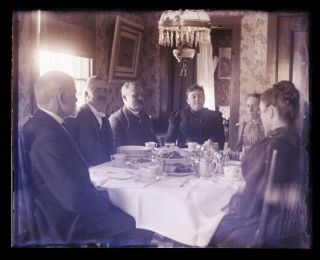 Late 1800s,  Early 1900s Glass Negative,  Envelope Marked " Dinning Room ",  2