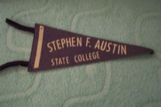 Vintage Rare Stephen F Austin State College Felt Pennant