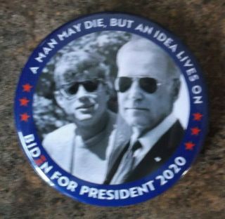 2020 Democrat Joe Biden President John F Kennedy Jfk Quote B&w Photo Button