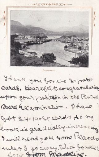 Portmadoc - 1902 Undivided Back,  Lovely Vignette View