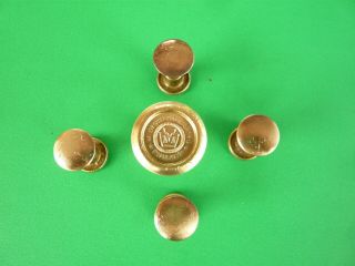 Vintage Set Of 5 H.  Disston & Sons Brass Medallion Philada Srews & Nuts