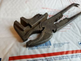 Vintage Mathews Never Stall Multi Tool Pliers Monkey Wrench Windmill Antique Odd 6