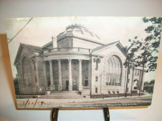 Waco Tx Texas First Baptist Church 1909 Postcard