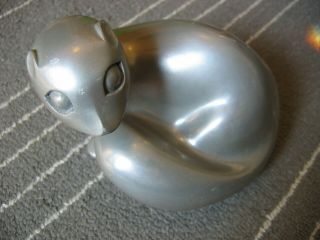 Vintage Richard Fisher Pewter Statue Otter? Weasel? Ermine? Heavy Weighted