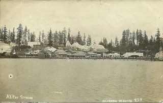 Rare 1909 Seattle Alaska - Yukon - Pacific Exposition Rppc - Pay Streak