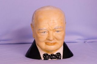 Rare Winston Churchill Bust By Noble Ceramics Of England British Limited Edition