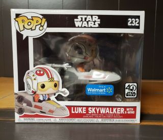 Funko Pop Star Wars Luke Skywalker W/ X - Wing Wal - Mart Exclusive