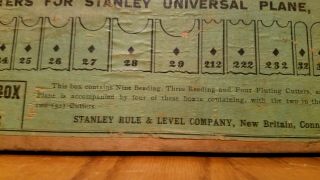 Very early Stanley Rule & Level No.  55 Universal Wood Plane Cutter Box No.  4 4
