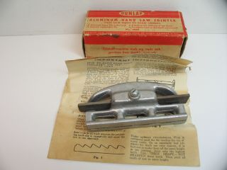 Vtg Sears Dunlap Hand Saw Jointer Aluminum No.  4882 Usa W/ Box & Instructions