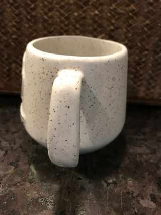Vintage Girl Scouts Onion River Pottery Stoneware Mug Coffee Cup Speckled EUC 3