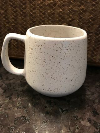 Vintage Girl Scouts Onion River Pottery Stoneware Mug Coffee Cup Speckled EUC 4