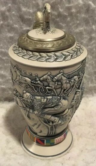 AVON COLLECTIBLES 1992 WINNERS CIRCLE HORSE RACING BEER STEIN 4