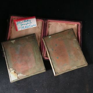 TWO 1/6 PLATE DAGUERREOTYPE IMAGES,  HUSBAND,  WIFE,  DOUBLE CASE,  NO WIPES 4