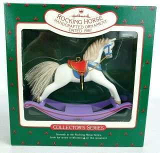 Hallmark Rocking Horse Keepsake Ornament 7th In Series 1987