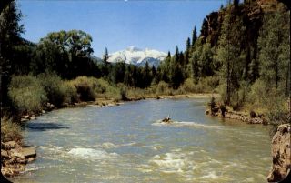 Chair Mountain And Crystal River Near Glenwood Springs Colorado Co 1950s