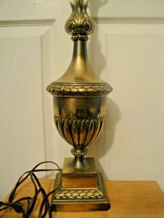 Stiffel Trophy Urn Brass Lamp Grecian Motif 32 " Finial Vintage