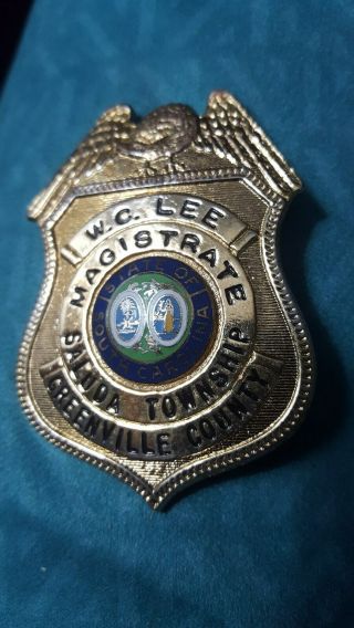 Badge - South Carolina Magistrate Judge - Authentic - Obsolete - Rare