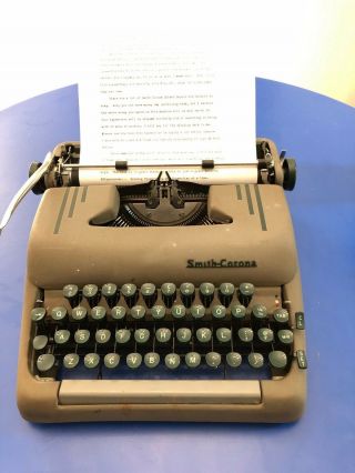 For Writers 1954 Smith Corona Silent Typewriter - Cleaned/service