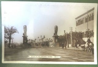 Vintage Postcard Ppc,  Kasr El Nil Bridge,  Cairo Egypt