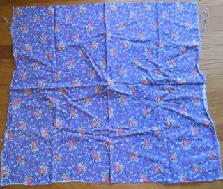 Vintage Feedsack Purple Orange White Floral Feed Sack Quilt Sewing Fabric 2
